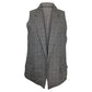Collection Check Print Vest in Grey Wool