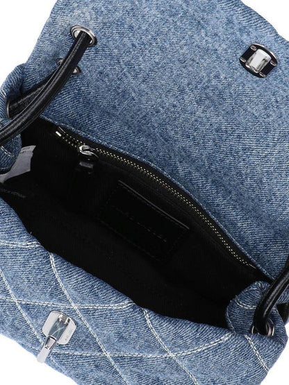 Marc Jacobs The Quilted Denim Mini Dual Quilted Shoulder Bag