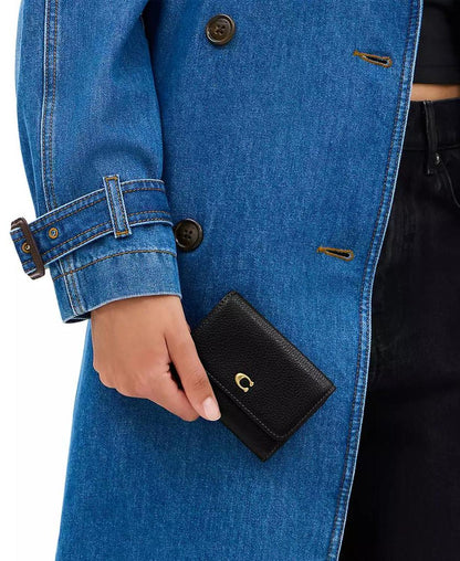 Women's Polished Essential Flap Card Case