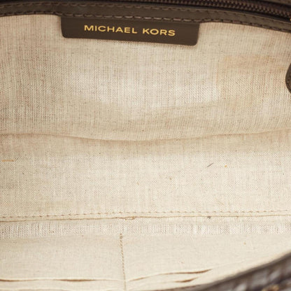 Michael Kors Tri Color Raffia And Leather Rosalie Clutch Bag