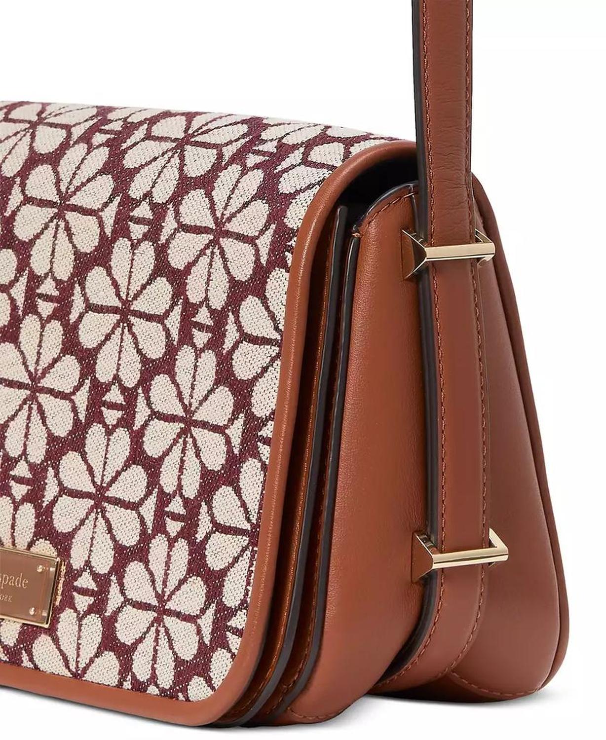 Spade Flower Jacquard Flap Crossbody