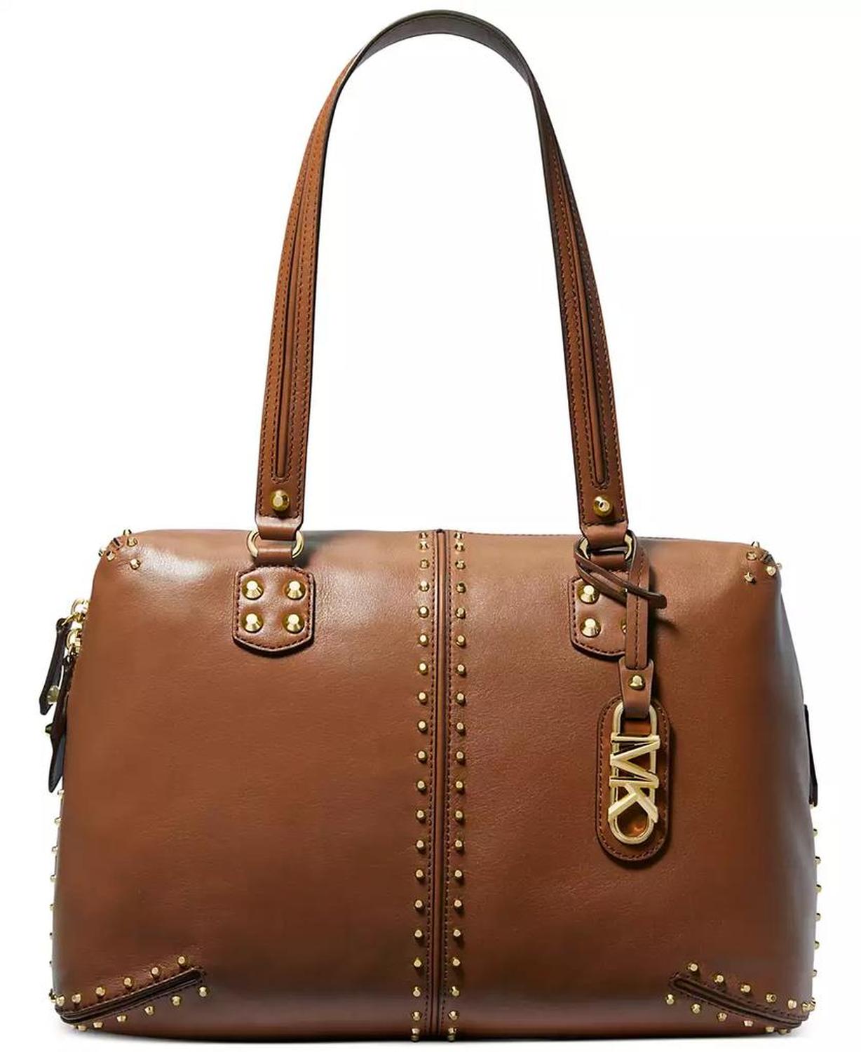 Astor Medium Studded Leather Shoulder Tote