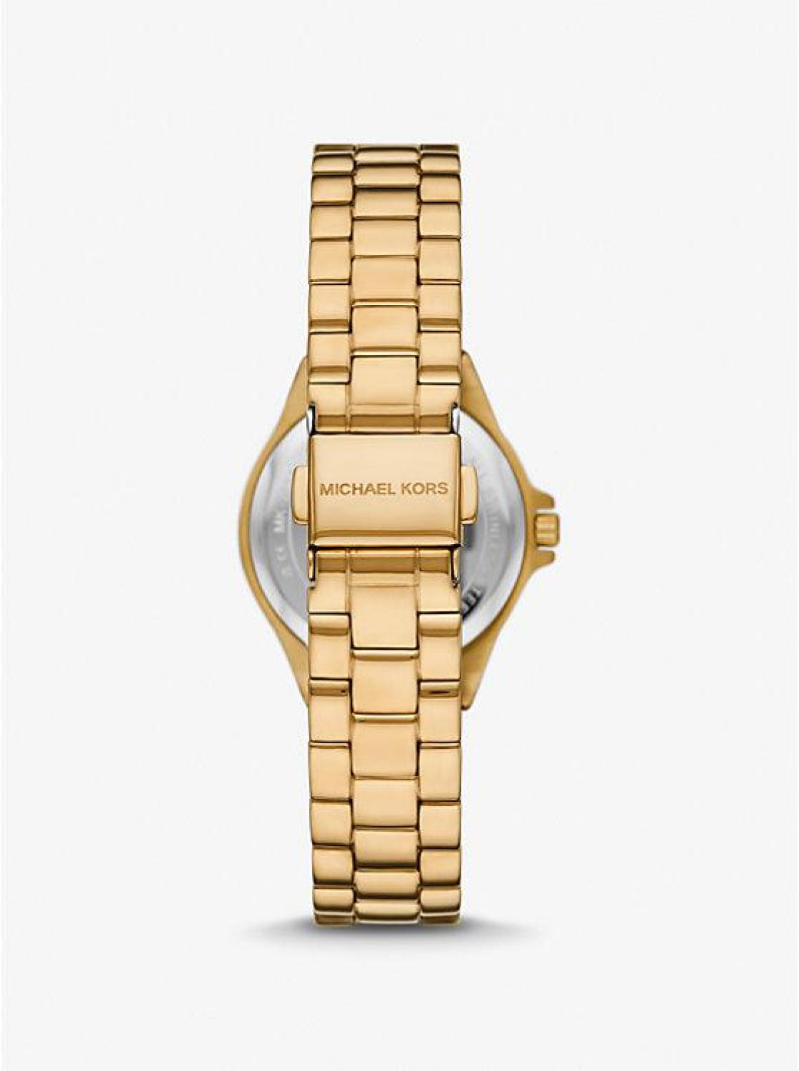 Mini Lennox Animal Pavé Gold-Tone Watch