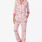 Women's 2-Piece Sleepwear 3/4-Sleeve Top and Pajama Pants Set