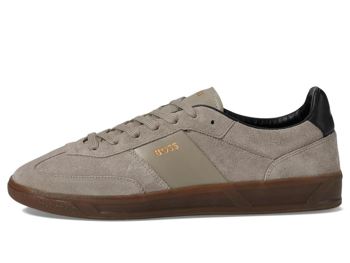 Suede Leather Block Low Profile Sneakers