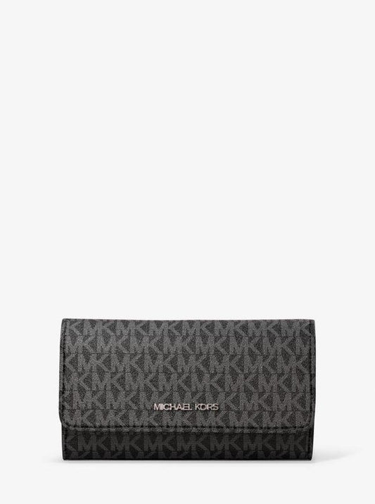 Jet Set Large Signature Logo Tri-Fold Wallet