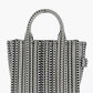 Printed Leather Tote Bag With Monogrammed Motif