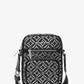 Jet Set Medium Metallic Logo Jacquard Crossbody Bag