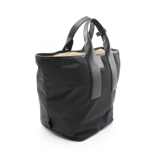 Leather Nylon Canvas Tote Bag