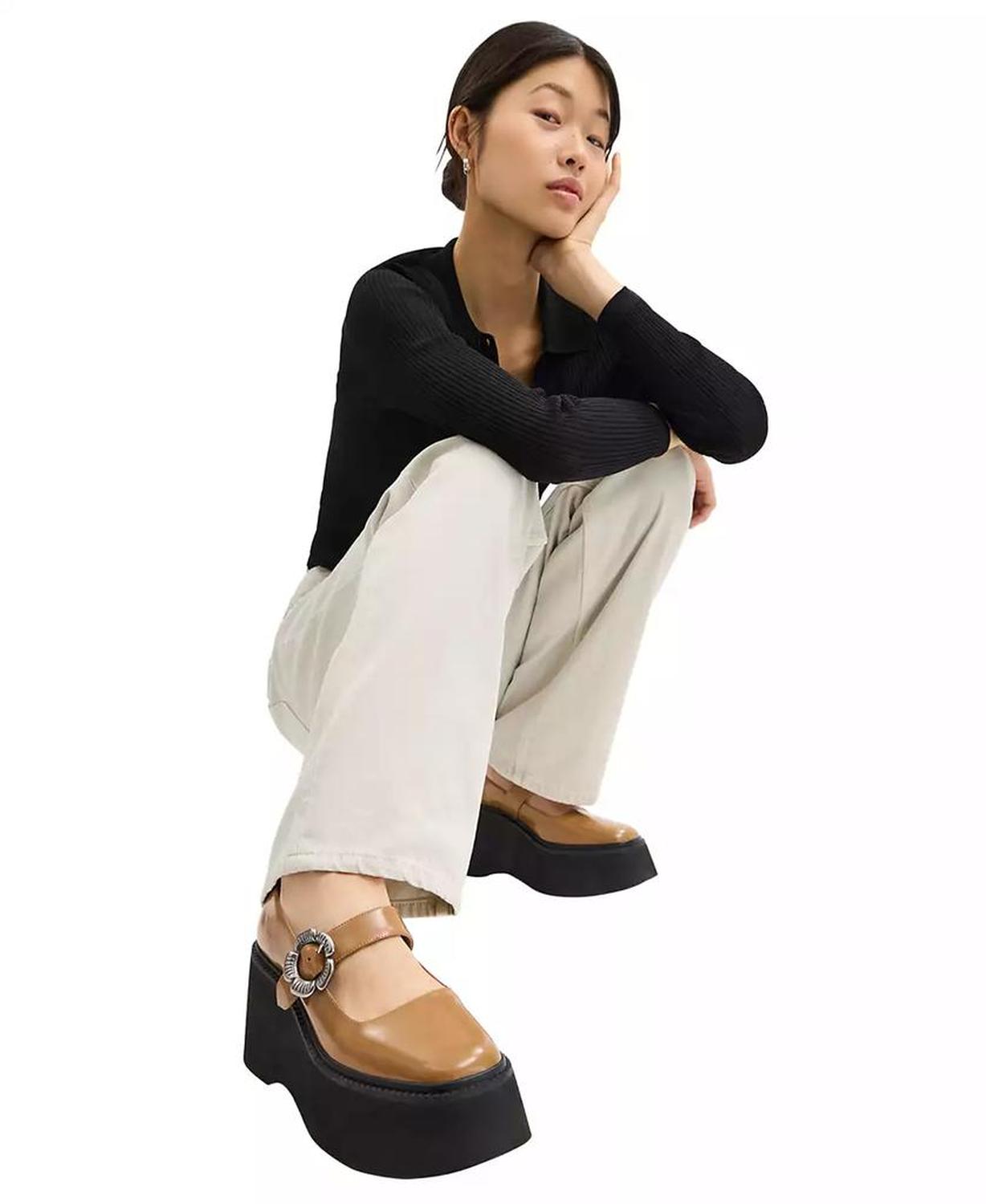 Women's Tea Rose Platform Mary Janes