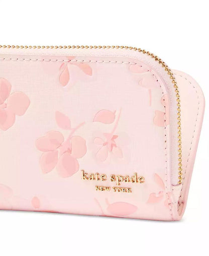 Devin Spring Pansies Small Slim Leather Bifold Wallet