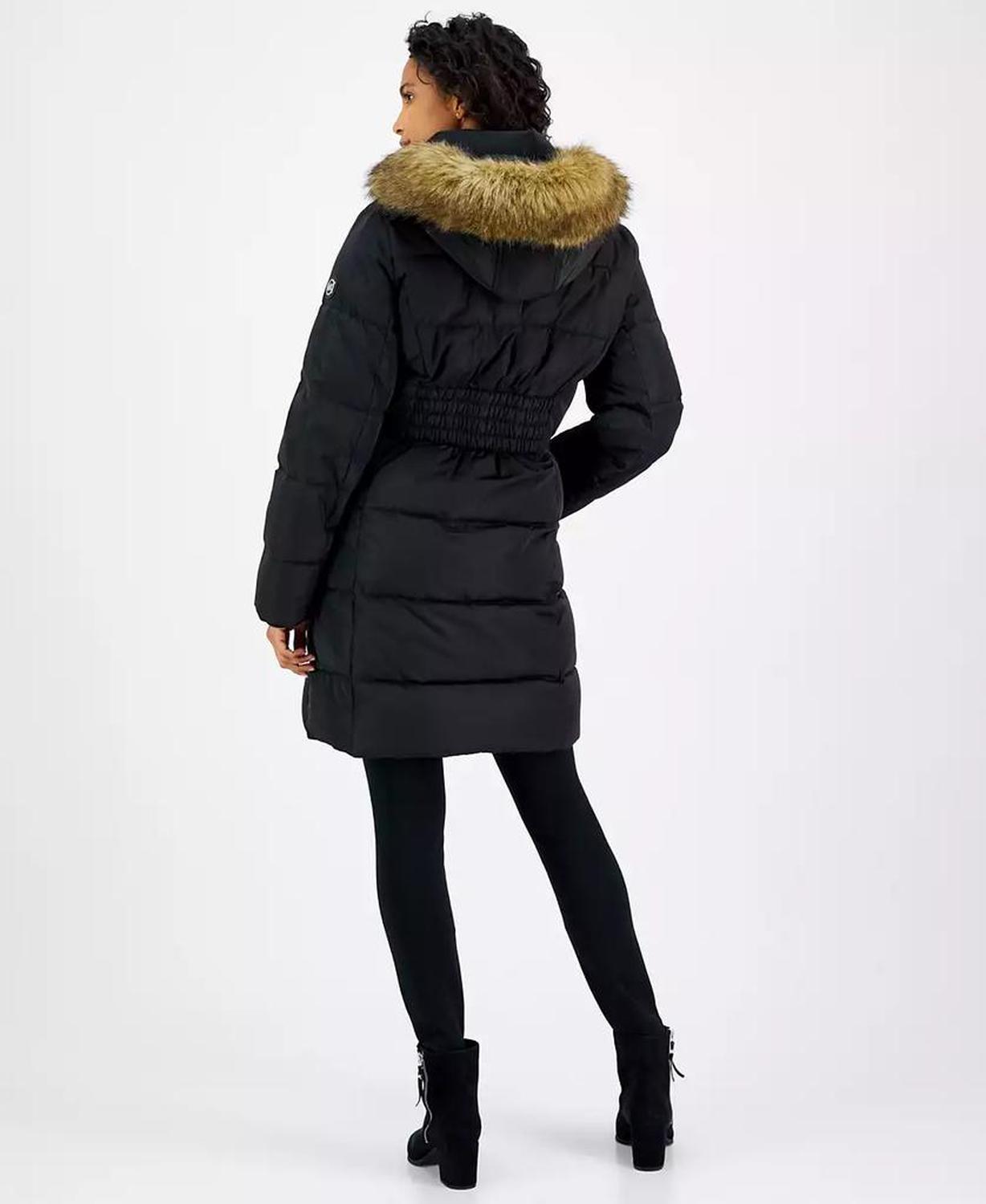 Women's Faux-Fur-Trim Hooded Puffer Coat, Created for Macy's