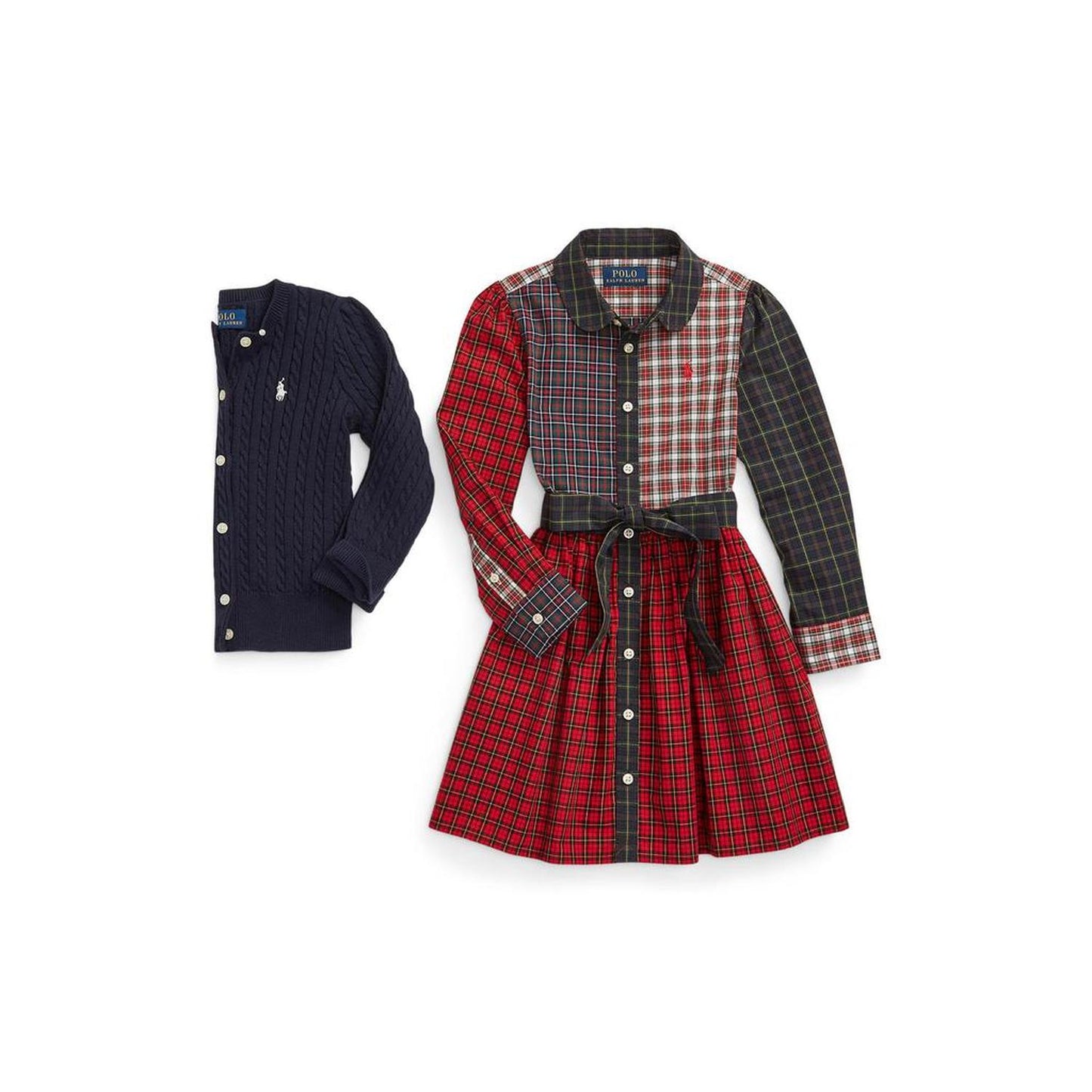 Plaid Cotton Fun Shirtdress (Toddler/Little Kids)
