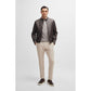 Regular-fit polo shirt in moulin cotton and silk
