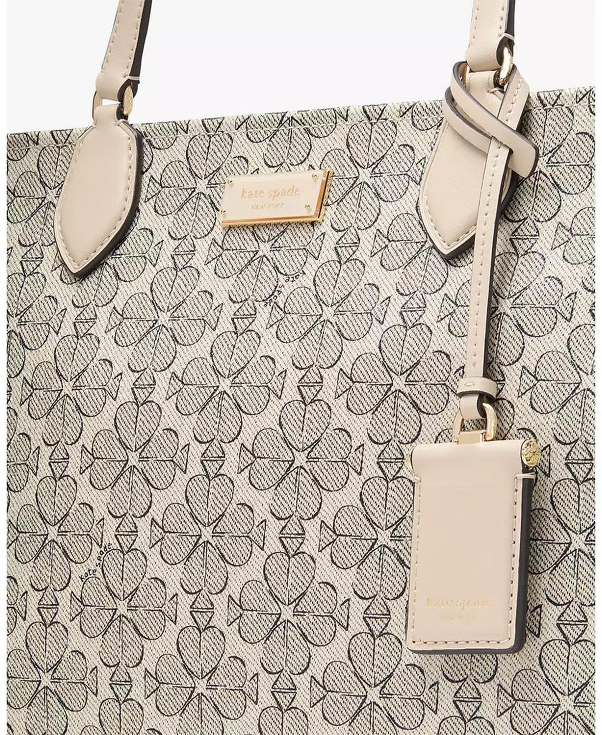 Women's Spade Flower Coated Canvas Large Tote Bag