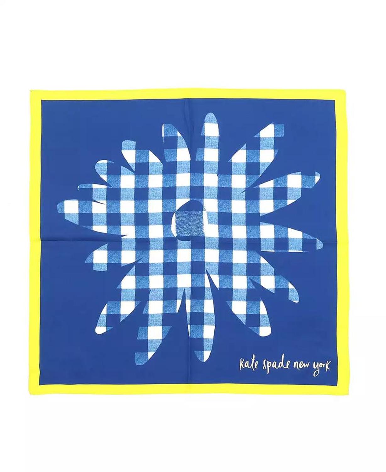 Women's Daisy Gingham Silk Bandana