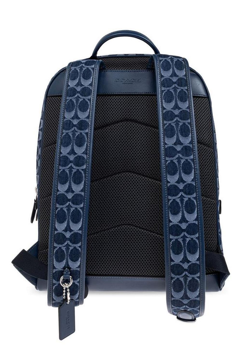 Coach Charter Monogram Printed Denim Backpack