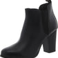 Womens Faux Leather Almond Toe Chelsea Boots