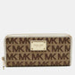 Michael Kors  Signature Canvas And Leather Zip Around Wallet