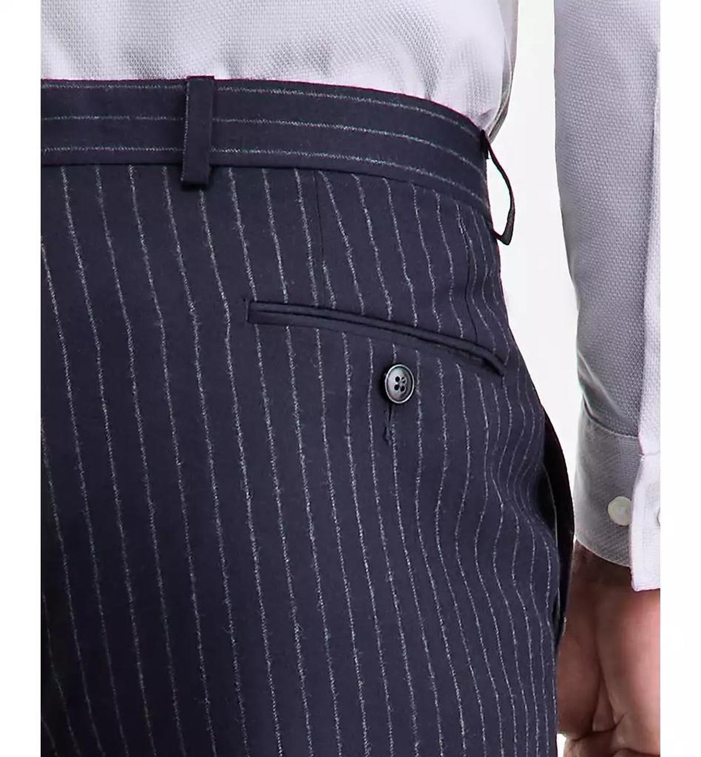 Men's Classic-Fit Wool-Blend Pinstripe Suit Separate Pants