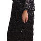 Dolce & Gabbana Sequined Shift Midi Dress – Timeless Elegance