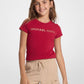 Metallic Printed Stretch Cotton T-Shirt