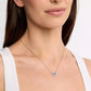 Cubic Zirconia Logo Pendant Necklace