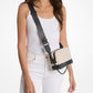 Bryant Medium Two-Tone Logo Jacquard and Leather Camera Crossbody Bag