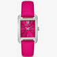 Monroe Silver-Tone and Leather Watch
