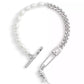 Faux Cultivated Pearl Signature Rexy Safety Pin Strand Bracelet