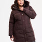 Plus Size Faux-Fur-Trim Hooded Puffer Coat, Exclusively at Macy's