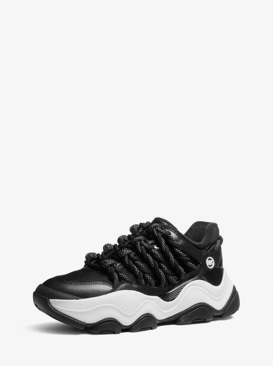 Atlas Cord Leather and Mesh Trainer