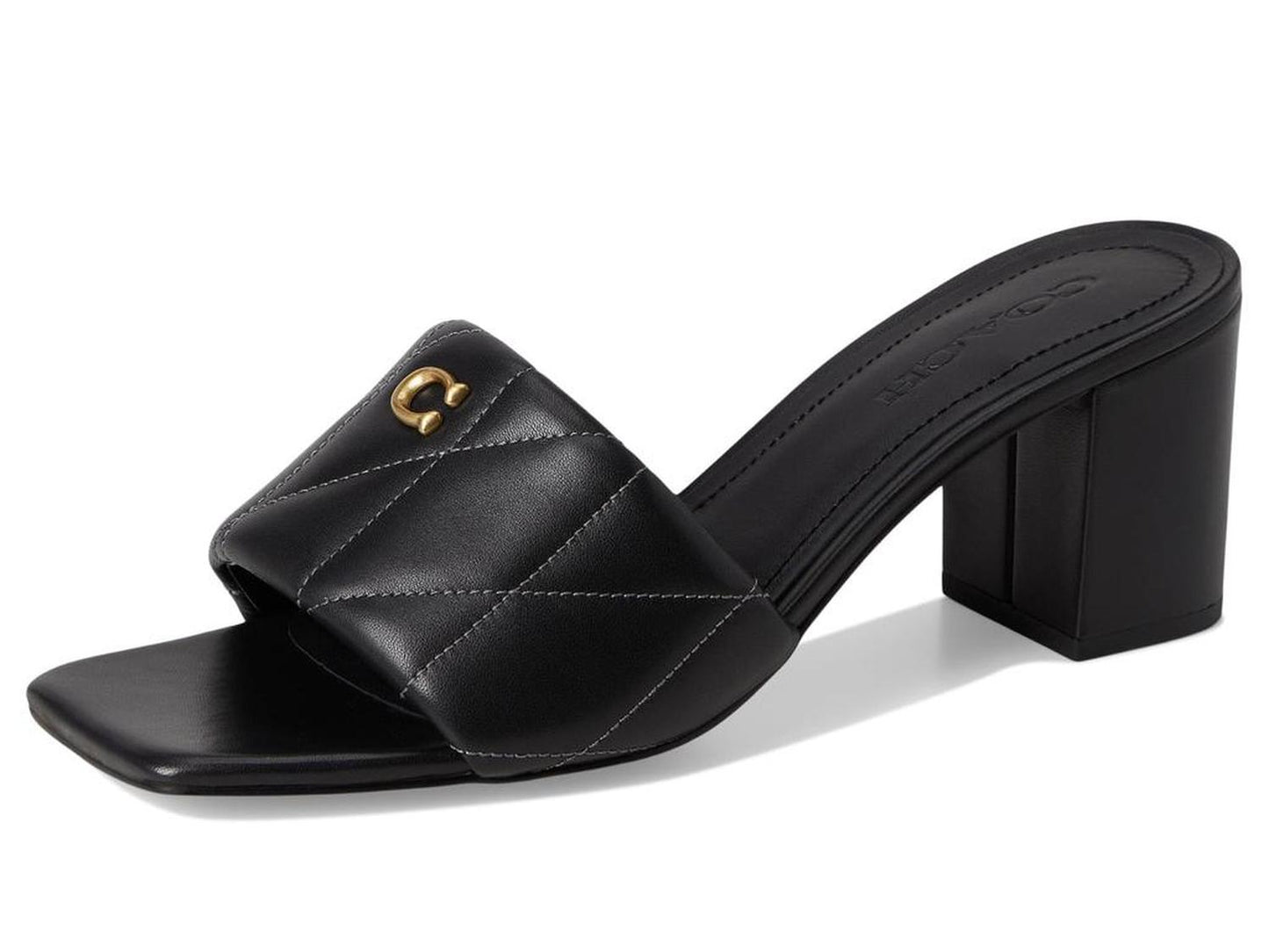 Holly Block Heel Sandals with Quilting
