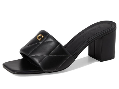 Holly Block Heel Sandals with Quilting