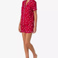 Women's 2-Piece Sleepwear Short-Sleeve Shirt and Pajama Shorts Set