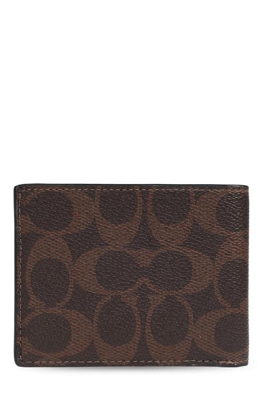 Coach Logo Printed Bi-Fold Wallet