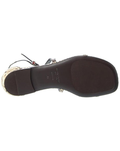 Polly Runway Python-Embossed Leather Sandal