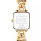 Women's Cass Gold Tone Stainless Steel and Saddle Leather Calfskin Strap Watch, 22mm