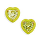 Sweetheart Studs Earrings In Green Multi