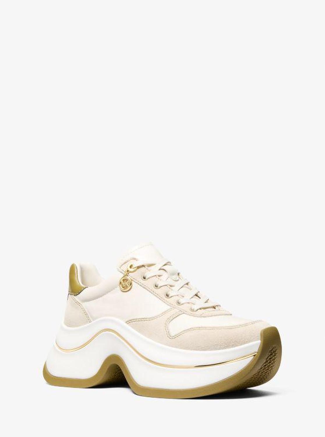 Arla Leather and Suede Trainer