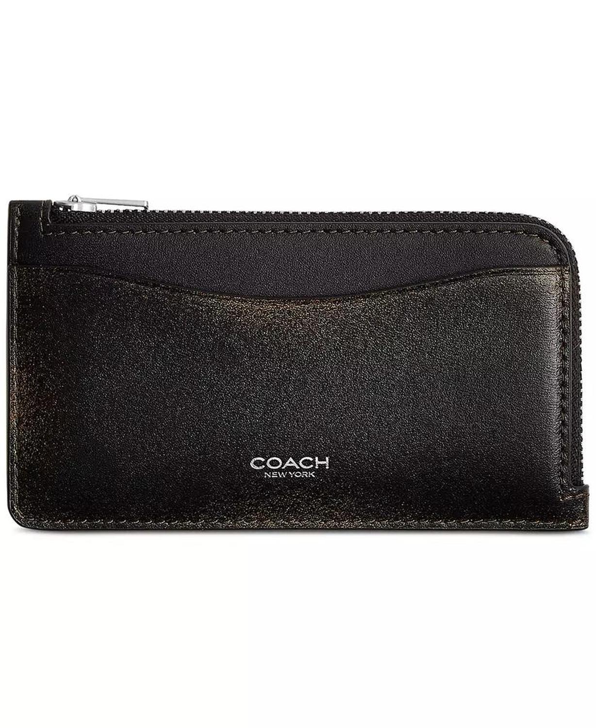 Leather New York Zip Card Case