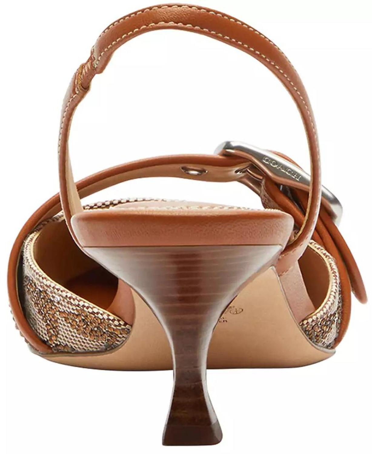 Women's Margot Crystal Signature Jacquard Slingback Pumps