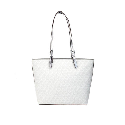 Michael Kors Jet Set Medium Optic  Signature PVC Double Pocket Tote Women's Bag