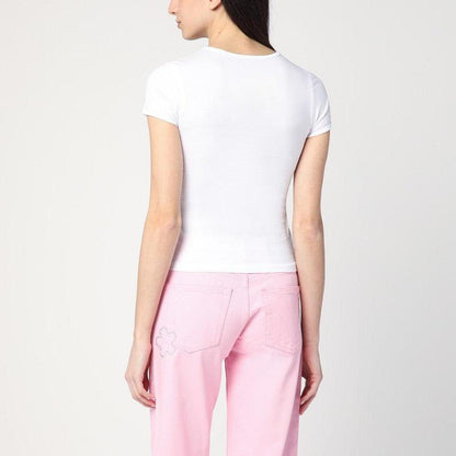 Women's T-Shirt With Logo And Micro Crystals