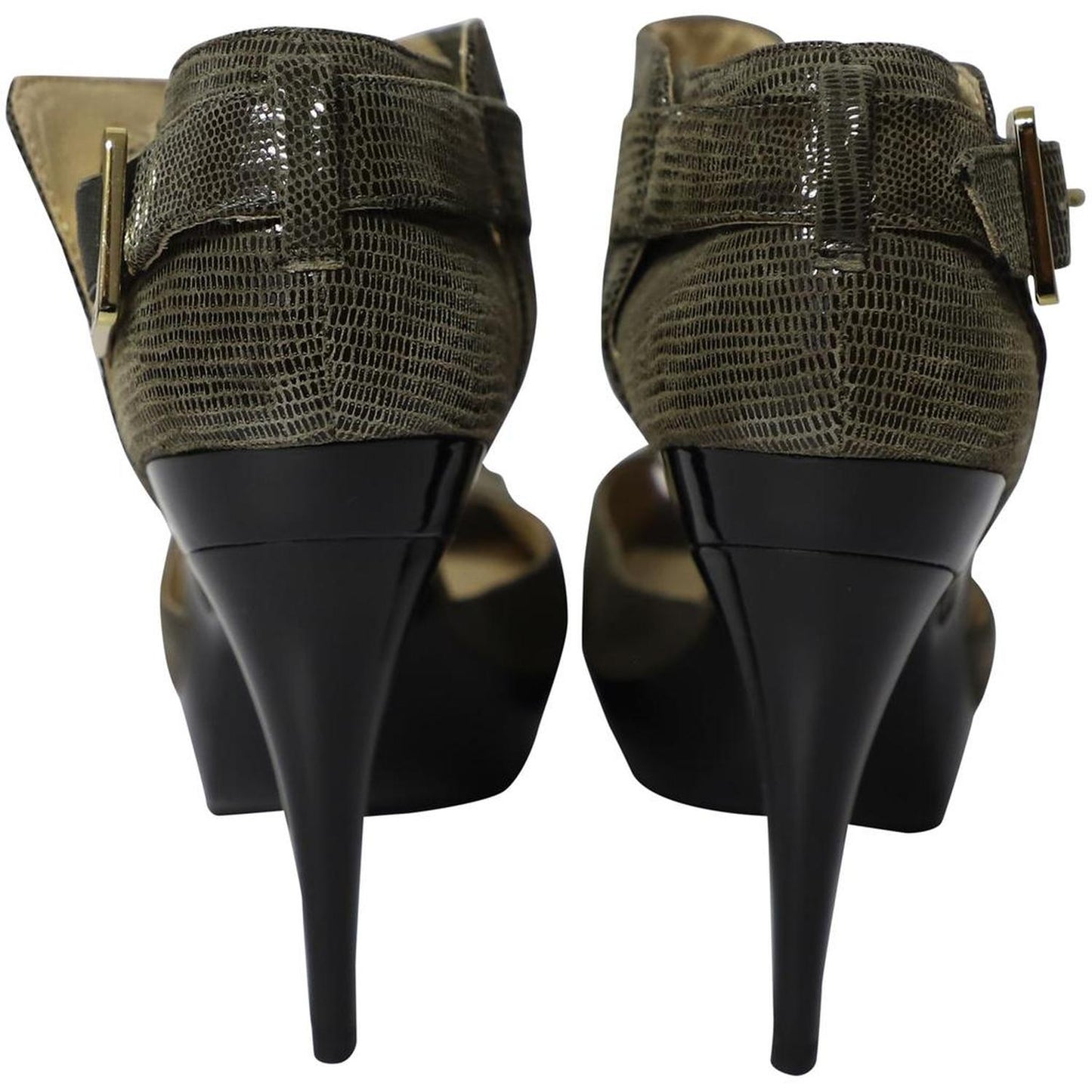 Michael Kors Heidi Platform Heels in Black Leather