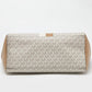Michael Kors Vanilla/tan Siganture Coated Canvas And Leather Karlie Tote