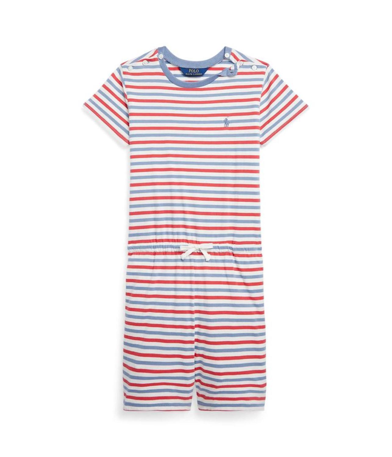 Striped Cotton Jersey Romper (Big Kids)