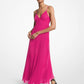 Pleated Georgette Maxi Dress