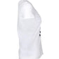 Maxmara Humor Logo-Print T-shirt in White Cotton Jersey