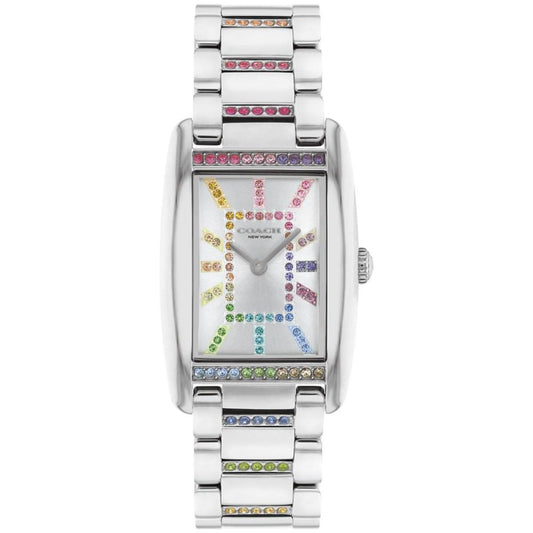 Women's Reese Silver-Tone Stainless Steel and Rainbow Crystal Watch 24mm